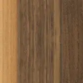 Solid walnut wood texture displaying a vertical linear grain pattern with subtle knots and a smooth, matte finish.
