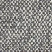 Woven fabric sample, muted gray and off-white, grid pattern with speckled texture; label reads “borzalino > fabric (g) > fiesole > fiesole g248 –”.