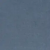 Woven fabric sample, blue-gray tone, irregular grid pattern with light gold metallic threads, matte finish, textile label visible.