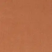 Terracotta linen fabric sample with a tight weave, displaying “borzalino” label and “pastel poetry ch2890 – 068” product code, even studio lighting.