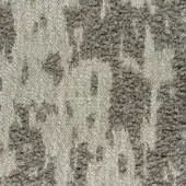 Woven fabric sample, gray and beige blend, vertical striped pile with visible texture and printed “borzalino bibbona g306” text.