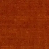 Velvet fabric sample, orange-brown color, dense short pile with subtle mottled texture and indistinct raised pattern.