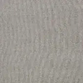Fleck Eco K5260 fabric sample, muted gray woven texture, subtle speckled pattern, matte finish, dense uniform weave, Borzalino brand.