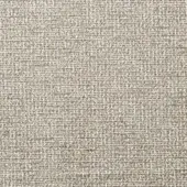 Borzalino fabric sample, beige taupe cream heathered weave, dense knotted texture, matte finish, label with product code agora 71384-001.