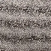 Charcoal gray woven textile with beige horizontal stripes and golden-yellow flecks, displaying a matte, nubby texture; Borzalino fabric sample.