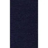 Navy blue gros grain ribbon with horizontal ribbed texture, displaying “borzalino > gros grain > 4512” text along the edge, matte finish.