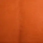 Orange vegetable-tanned leather texture displays vertical grain, matte finish, and subtle wrinkles; labeled “waterfall (vegetable tanned).”
