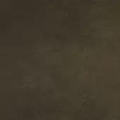 Dark olive-brown leather texture with cracked, weathered surface; matte finish, irregular fissures, and tonal variations; labeled sample.