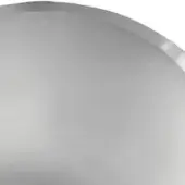 Circular smoke mirror with dark gray rim against white backdrop, featuring diffused gray reflection and minimalist modern design.