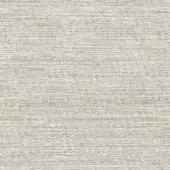 Woven fabric sample, off-white and gray tones, granular texture with grid structure and speckled appearance, matte finish, linen blend.