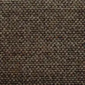 Gubbio 44 Castagna fabric texture by miniforms, a dense brown rectilinear weave with raised nubby surface, featuring chestnut, tan, and olive tones.