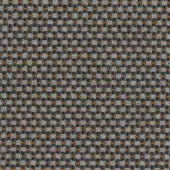 Moore Saetta Flash fabric texture, muted gray woven grid with burnt orange linear accents, coarse matte textile surface.