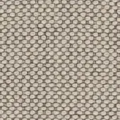 Woven fabric texture, light beige and dark gray, repeating rounded node grid pattern, tight structured weave, Maharam merit 23 sale e pepe.