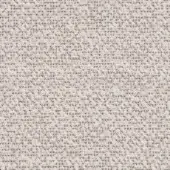 Beige fabric sample with horizontal stripe pattern, speckled with gray flecks, displaying a dense, nubby weave and subtle tonal variations.