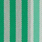 Woven fabric sample, green and pink stripes, vertical ribbed pattern, tight textured weave, miniforms voulez vous fragola menta.