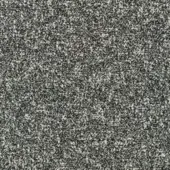 Woven textile sample, dark gray and off-white, irregular looped pattern; “f zero sahco kvadrat” by miniforms, neutral background.