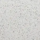 Cemento concrete stracciatella texture with light off-white base, dark brown & beige speckled inclusions, matte finish, granular pattern.