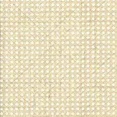 Vienna straw texture, light tan woven grid with circular voids, natural material sample from miniforms, white background.