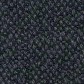 Dark charcoal gray looped fabric texture with orange-brown flecks, dense nubby pile, and visible textile categorization label “teti 41 601”.