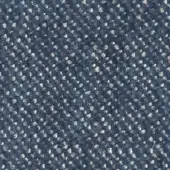 Dark blue fabric texture with a dense pattern of small, silvery-gray circular elements, woven construction, granular surface.