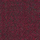 Red woven fabric texture with circular pattern, dark gray threads, looped pile, labeled “frag > fabric > cat. b > 63 andromeda > dark pomace 63 022”.