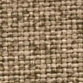 Jute fabric texture, muted beige, coarse grid weave with embedded text “frag > fabric > cat. c > 24 sole > sole 24 s402,” rough fibrous surface.