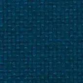 Teal woven fabric texture with a geometric square pattern, accented by lighter blue threads, displaying a product label with category details.