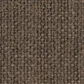 Jute fabric texture displaying a dense grid pattern in muted brown tones with subtle heathering and a rough, nubby weave.