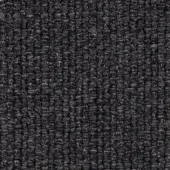 Woven fabric texture, smoky black, dense nubby surface with horizontal knots; label reads "frag > fabric > cat. c > 60 sirio > smoky black 60."