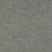 Heathered fabric texture, muted gray with olive and beige flecks, dense looped pile, irregular knot pattern, durable melange nap material.