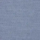 Blue fabric texture, heathered medium tone, dense woven matte surface with product code label; neutral background, diffused lighting.