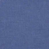 Medium blue fabric sample with heathered texture, displaying a tight plain weave and matte finish; label reads "frag > fabric > cat. plus > 57 foss > foss 57 752".