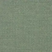 Woven fabric sample, muted green with heathered texture, displaying tight uniform weave and granular surface; label reads "foss 57 932".