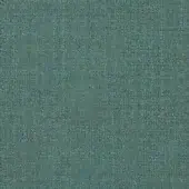 Teal woven fabric sample with heathered gray and charcoal threads, displaying a dense matte texture and product code label.