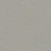 Pebble-grain leather texture sample in light gray with fine, consistent indentations; matte finish, durable full-grain appearance, labeled “tiepolo clay 202”.