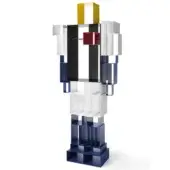 Distinctive Casamania Robox bookcase built in painted wood with blue, white, red and yellow geometric form