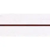 Burgundy ribbon against white glitter background, featuring a dense, sparkling texture and blurred, uniform illumination.