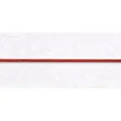 Reddish-brown cord centered on a white textured background, displaying a smooth, curved line against a granular, speckled porous surface.