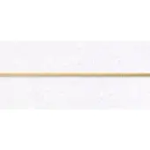 Gold cord on white background, smooth metallic texture, horizontal linear composition, diffused lighting, simple presentation.