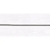 White grosgrain ribbon with dark gray center stripe, flat woven texture, subtle grain, and lengthwise metallic detail against a white background.