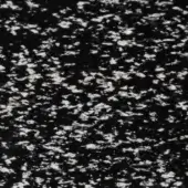 Dark speckled texture with irregular light inclusions, granular clusters, and amorphous patches in off-white to pale beige tones.