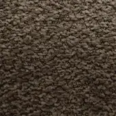 Dark brown boucle fabric texture with a dense, looped pile and nubby surface, exhibiting a matte finish and subtle tonal variations.