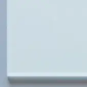 Extra white glass panel, rounded edge, subtle gradient, smooth reflective surface against a light gray backdrop, minimalist composition.