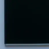 Black glass panel with silver edge, rectangular shape, smooth reflective surface displayed on white background, ozzio cr08 collection.