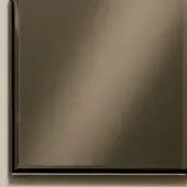 Bronze glass panel with black frame, displaying a mottled texture and reflective surface, diffused lighting.