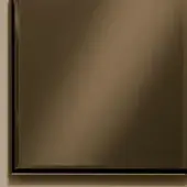 Ozzio vs01 bronze mirror with black frame, featuring a textured reflective surface and minimalist square shape against a blurred backdrop.