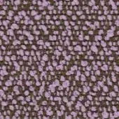 Lapalma Fiocco 9205 fabric sample, dark olive green woven textile with scattered lavender and lilac floral pattern, irregular grid texture.
