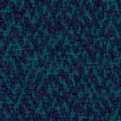 Fiocco Fidivi fabric sample, teal and navy woven texture, dense irregular pattern with nubby knots and mottled color distribution.
