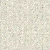 Woven fabric texture, off-white and gray, dense grainy pattern with subtle speckling, matte finish, repeating motif, material designation text.