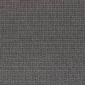 Lapalma Iris 602 fabric sample, medium gray woven texture, dense grid pattern with dark thread accents, matte finish, upholstery material.